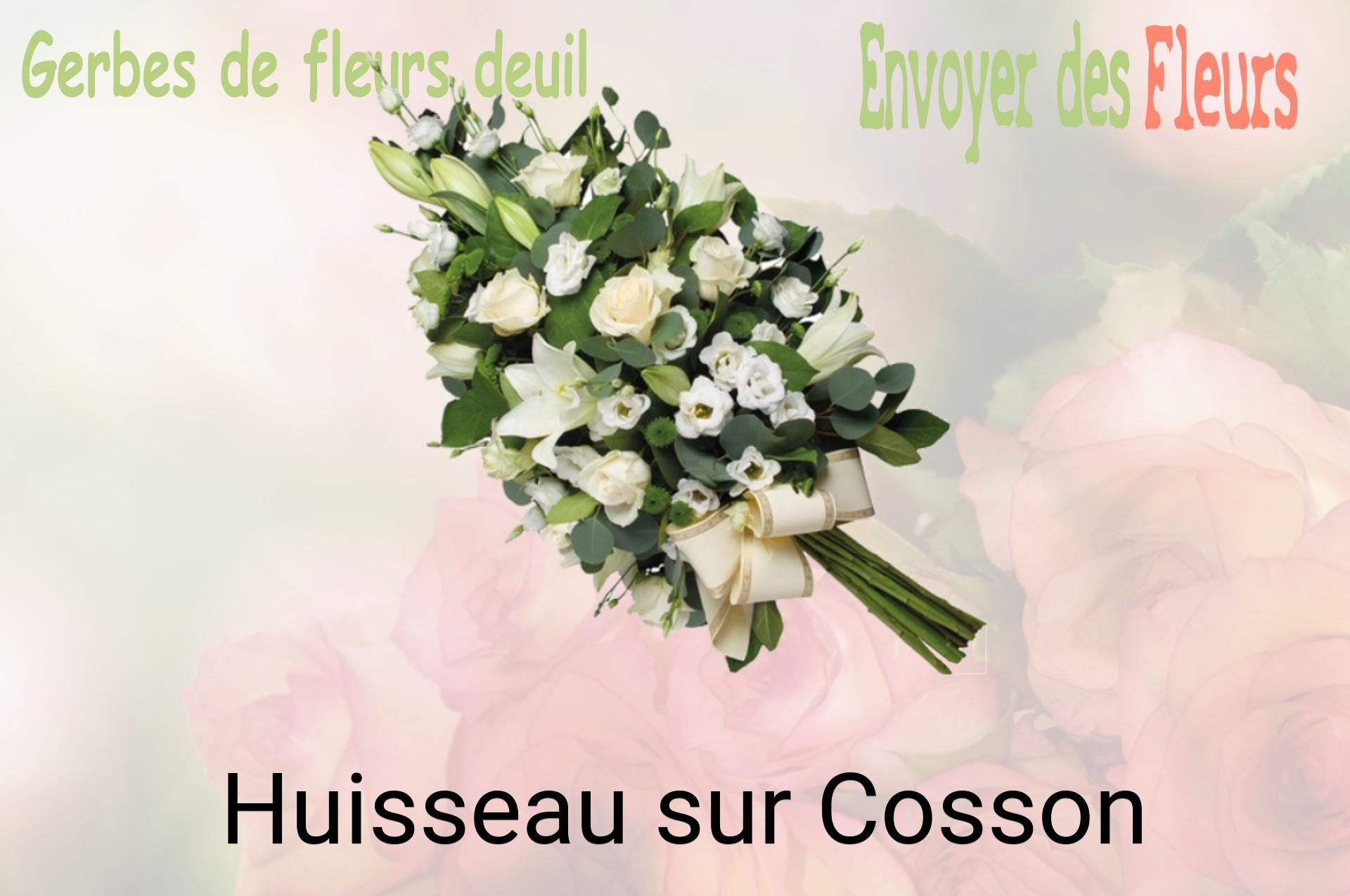 Gerbe de fleurs de deuil livrée à Huisseau-sur-Cosson